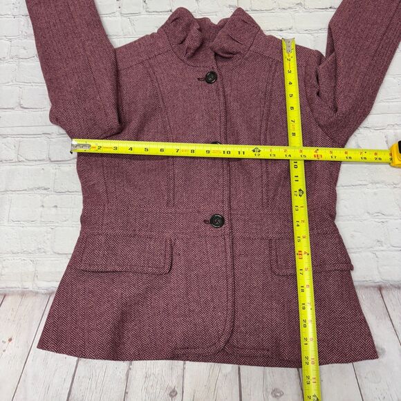 J Crew Women Button Front Blazer Jacket Size 6 Wool Blend C024 -15 - Picture 2 of 16